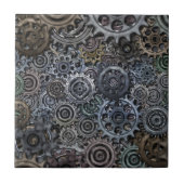 Industrieller Metallgang-Entwurf Fliese (Vorderseite)