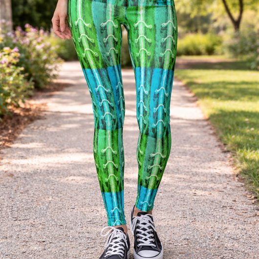 Industrieller Minimalismus Farben Abstrakt grünes Leggings