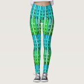 Industrieller Minimalismus Farben Abstrakt grünes Leggings (Vorderseite)