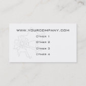 industrielles abstraktes Entwurfsweiß Visitenkarte (Rückseite)