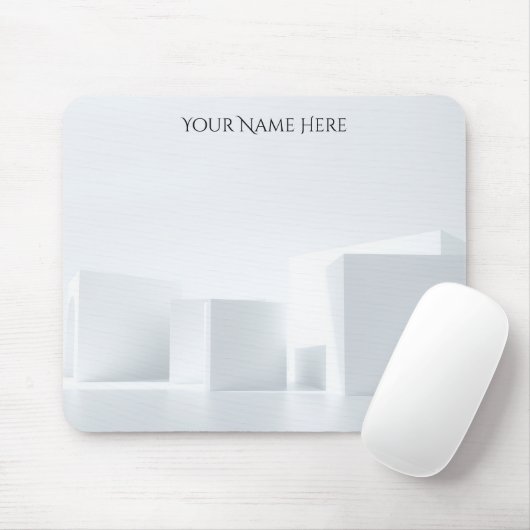 Industrielles Blueprint-Raster Minimalistisch Mousepad (Mit Mouse)