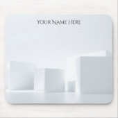 Industrielles Blueprint-Raster Minimalistisch Mousepad (Vorne)