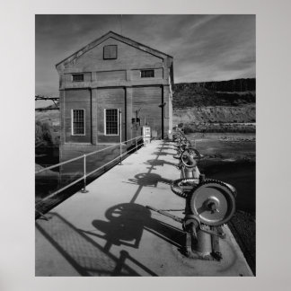 Industrielles Foto - Dam Powerhouse Hubgetriebe Poster