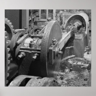 Industrielles Foto - Dampfpistole am Headhouse Poster