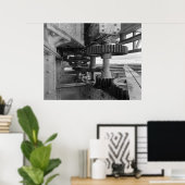 Industrielles Foto - Eisenbahnbrücke Drehgetriebe Poster (Heimbüro)