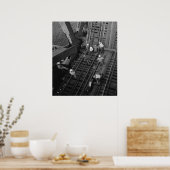 Industrielles Foto - Eisenbahnbrücken Poster (Küche)