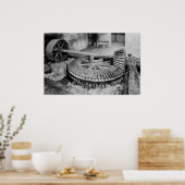 Industrielles Foto - Papiermühle Holzgestänge Poster (Küche)