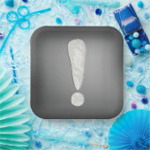 Industrielles Grunge-Ausrufezeichen-Symbol Pappteller (Party)
