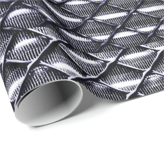 Industrielles Kettenglied und Metallzaun Geschenkpapier (Rolleneckpunkt)