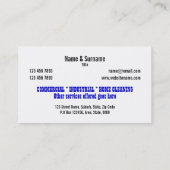 Industrielles kommerzielles des visitenkarte (Rückseite)