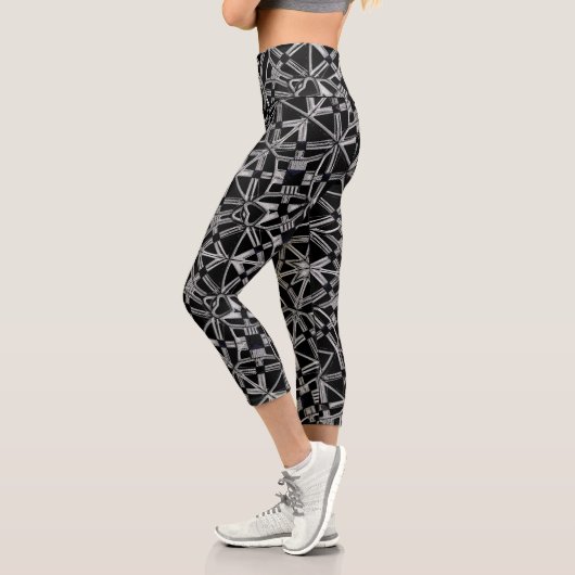 Industrielles Mandala Capri Leggings (Links)