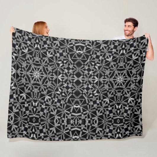Industrielles Mandala Fleecedecke (Beispiel)