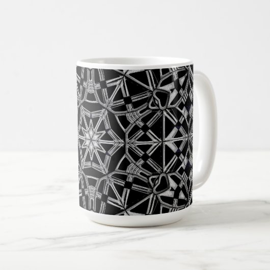 Industrielles Mandala Kaffeetasse (VorderseiteRechts)