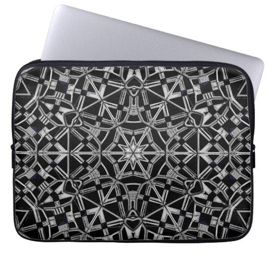 Industrielles Mandala Laptopschutzhülle (Vorderseite)