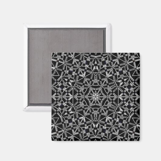 Industrielles Mandala  Magnet (Vorderseite/Rückseite)