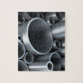 Industrielles Metall leitet Hintergrund Puzzle (Vertikal)