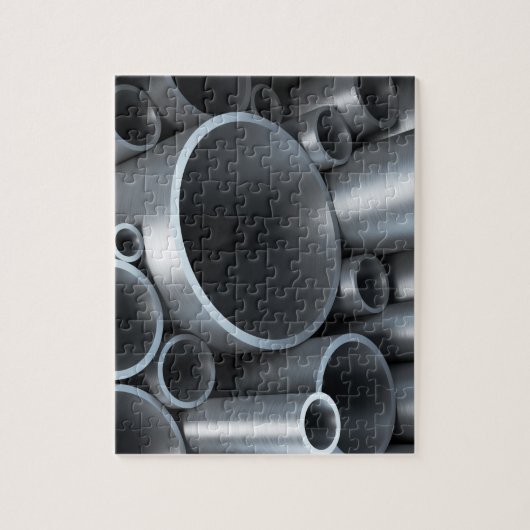 Industrielles Metall leitet Hintergrund Puzzle (Vertikal)