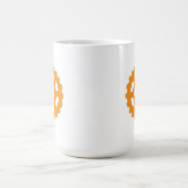 Industrielles oranges Zahnrad Kaffeetasse (Mittel)
