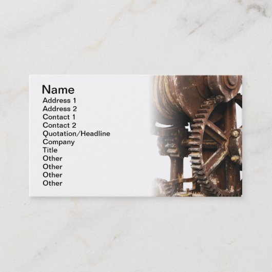 Industrielles Rad Visitenkarte (Vorderseite)