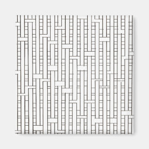 Industrielles Raster-Schwarz-Weiß-Moderne Minimali Magnet
