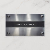 Industrielles Silbermetall mit Riveted Visitenkarte (Vorderseite)