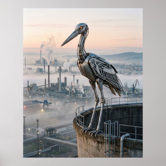 Industrielles Storchennest Poster (Vorne)