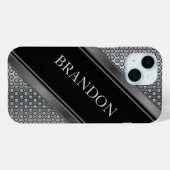 Industriemetall und Schwarz Case-Mate iPhone Hülle (Rückseite (Horizontal))