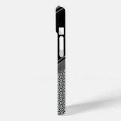 Industriemetall und Schwarz Case-Mate iPhone Hülle (Rückseite / Links)