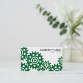 Industrieräder - grün und weiß visitenkarte (Stehend Vorderseite)