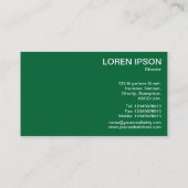 Industrieräder - grün und weiß visitenkarte (Rückseite)