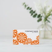 Industrieräder - Orange und Weiß Visitenkarte (Stehend Vorderseite)