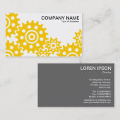 Industrieräder - orange und weiß visitenkarte (Vorne/Hinten)