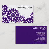 Industrieräder - tief Lila und weiß Visitenkarte (Vorne/Hinten)