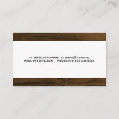 Industriereiniger | Holzschnitt-Visitenkarte Visitenkarte (Rückseite)