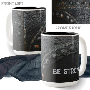 Industriestandstil aus Schwarzmetall Zweifarbige Tasse