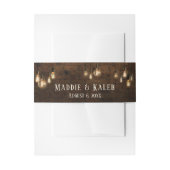 Industriesteine, Edison-Leuchten, Namen und Datum Einladungsbanderole (Vorderseite Beispiel)