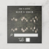 Industriesteine, Edison Lights Lässige Typografie Platzkarte (Außenseite Aufgefaltet)