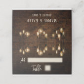 Industriesteine, Edison Lights Lässige Typografie Platzkarte (Außenseite Aufgefaltet)