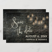 Industriesteine, Vintage Leuchten, Save the Date (Vorne/Hinten)