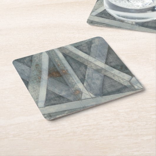 Industriestruktur | Brücke Rechteckiger Pappuntersetzer (angewinkelt)