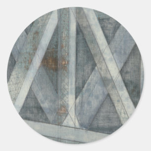 Industriestruktur   Brücke Runder Aufkleber