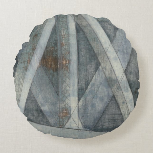 Industriestruktur | Brücke Rundes Kissen (Vorderseite)