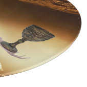 "Indy Bones Halloween Skelett" Schneidebrett (Ecke)