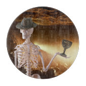 "Indy Bones Halloween Skelett" Schneidebrett (Vorderseite)