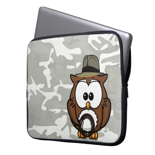 Indy-Eule Laptopschutzhülle (Vorderseite Links)