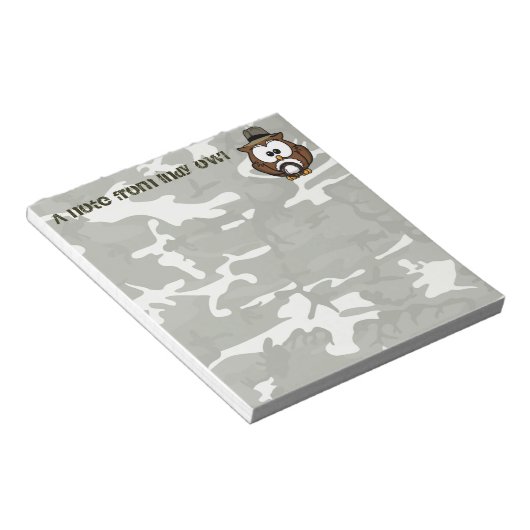 Indy-Eule Notizblock (angewinkelt)