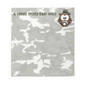 Indy-Eule Notizblock (Vorderseite)