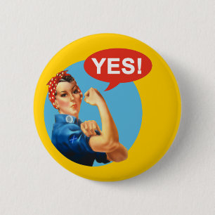 Indy Rosie der Nieteneinschläger sagt ja Knopf Button