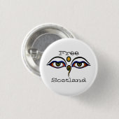 Indy Schottland Buddha mustert Button (Vorne & Hinten)