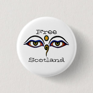 Indy Schottland Buddha mustert Button